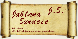 Jablana Suručić vizit kartica